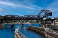 Salmon Bay Railroad bridge Ballard Lock Royalty Free Stock Photo